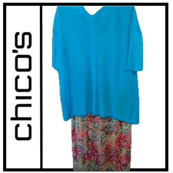 Chico’s 1X Maxi Dress & Jacket - Picture 2 of 2